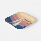 リタイアゴーンセーリングセーリングセーリングボートサンセット海 ペーパープレート (傾斜あり)