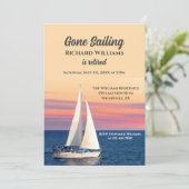 リタイアゴーンセーリングセーリングセーリングボートサンセット海 招待状 (スタンド正面)