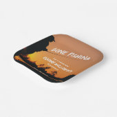 リタイアゴーン魚釣りサンセット退職した漁師 ペーパープレート (傾斜あり)