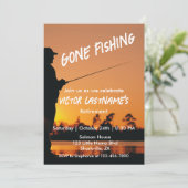 リタイアゴーン魚釣りサンセット退職した漁師 招待状 (スタンド正面)