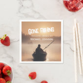 リタイアゴーン魚釣りサンライズ退職した漁師 スタンダードカクテルナプキン (インサイチュ)