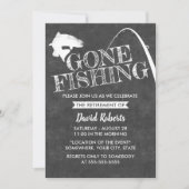 リタイアゴーン魚釣り素朴シャルボード 招待状 (正面)