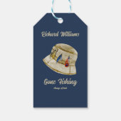 リタイアゴーン魚釣り退職したフィッシャンハット ギフトタグ (裏面)