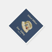 リタイアゴーン魚釣り退職したフィッシャンハット スタンダードカクテルナプキン (角)