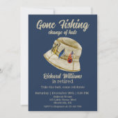 リタイアゴーン魚釣り退職したフィッシャンハット 招待状 (正面)