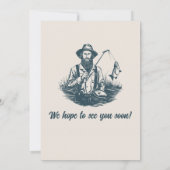 リタイアゴーン魚釣り退職した漁師ヴィンテージ 招待状 (裏面)