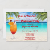 リタイアサマーカクテルビーチパーティー 招待状 (正面)
