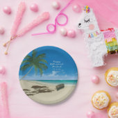 リタイアサンディビーチ名前をカスタムする紙プレート ペーパープレート (パーティー)