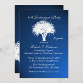 リタイアツリーシルエット 招待状 (正面/裏面)