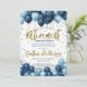 リタイアディナーパーティーブルー 招待状 (スタンド正面)