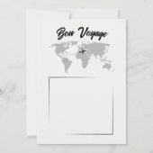 リタイアトラベルをテーマにしたパーティーワールドマップヴィンテージ 招待状 (裏面)