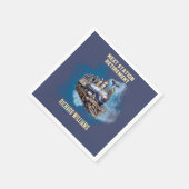 リタイアトラベルをテーマにした次の駅パーティー スタンダードカクテルナプキン (角)