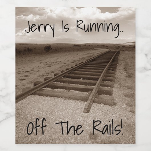 リタイアトレインレール祝パーティーワインラベル ワインラベル (シングルラベル)