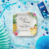 リタイアトロピカルサマーカクテルパーティー ペーパープレート (パーティー)