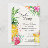リタイアトロピカルサマーカクテルパーティー 招待状 (正面)
