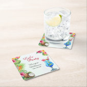 リタイアトロピカルサマーディーン&カクテルパーティー スクエアペーパーコースター (インサイチュ)