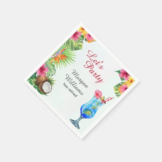 リタイアトロピカルサマーディーン&カクテルパーティー スタンダードカクテルナプキン (角)