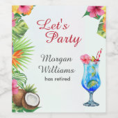 リタイアトロピカルサマーディーン&カクテルパーティー ワインラベル (シングルラベル)