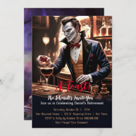 「リタイアトースト、ヴァンパイアユーモアのあるテーマパーティー 招待状