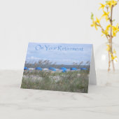 リタイアドクター – ビーチと傘 カード (黄色い花)