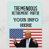 リタイアドナルドトランプパーティーカスタム招待状 招待状 (正面/裏面)