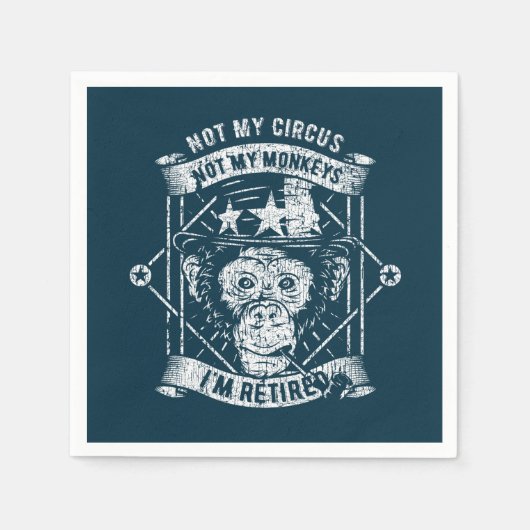 リタイアナプキンスリティ退職したーリーペンテンショナ スタンダードカクテルナプキン (正面)