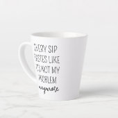 リタイアパーソナライズされたンコーヒーマグ、ハッピー退職 カフェラテマグ (左アングル)