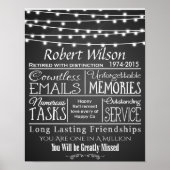 リタイアパーソナライズされたンポスタープリント妖精のライト ポスター (正面)