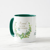 リタイアパーソナライズされたンマグボタニカル金ゴールド マグカップ (正面左)