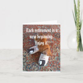 リタイアパーティの招待状ジンジャーキャットスリープsl ノートカード