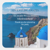 リタイアパーティーアドベンチャーアワティスギリシャメディ スクエアシール (正面)