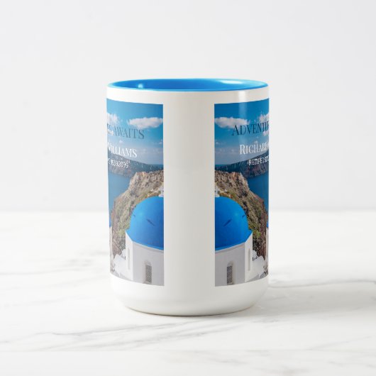 リタイアパーティーアドベンチャーアワティスギリシャメディ ツートーンマグカップ (中央)