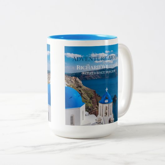 リタイアパーティーアドベンチャーアワティスギリシャメディ ツートーンマグカップ (正面右)