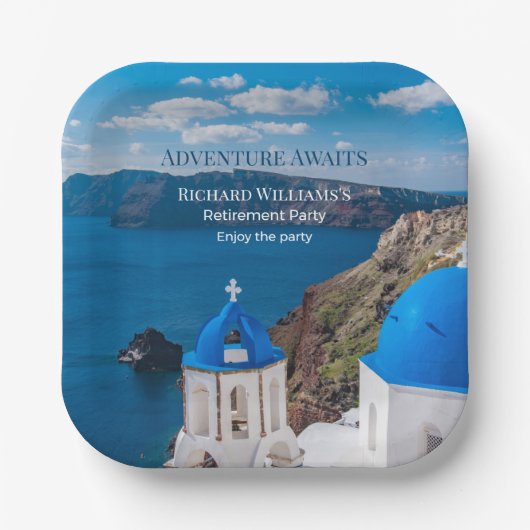 リタイアパーティーアドベンチャーアワティスギリシャメディ ペーパープレート (正面)