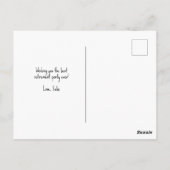 リタイアパーティーカード(黒猫とバルーン付き) ポストカード (裏面)