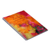 リタイアパーティーゲストブックオレンジ色の羽 ノートブック (右側)