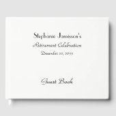 リタイアパーティーゲストブックフェイク、テクスチャ加工のラップ ゲストブック (正面)