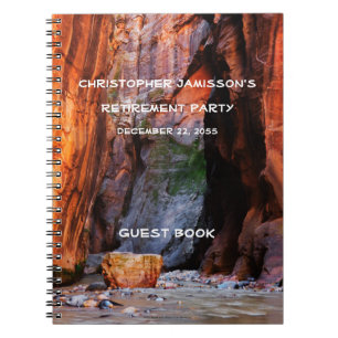 リタイアパーティーゲストブック、Zion Narrows Utah ノートブック