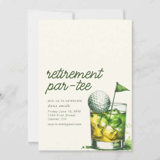 リタイアパーティーパーティの招待状ウィスキー付き 招待状 (正面)
