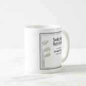 リタイアパーティーモダンゴ企業のルフグリーンブラック コーヒーマグカップ (正面右)