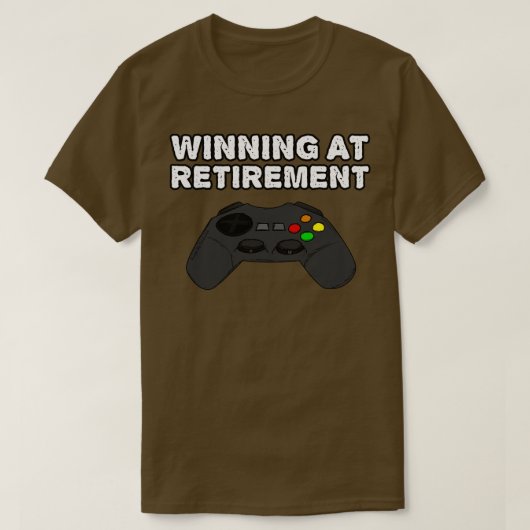 リタイアビデオゲーマーで退職した優勝 Tシャツ (デザイン正面)