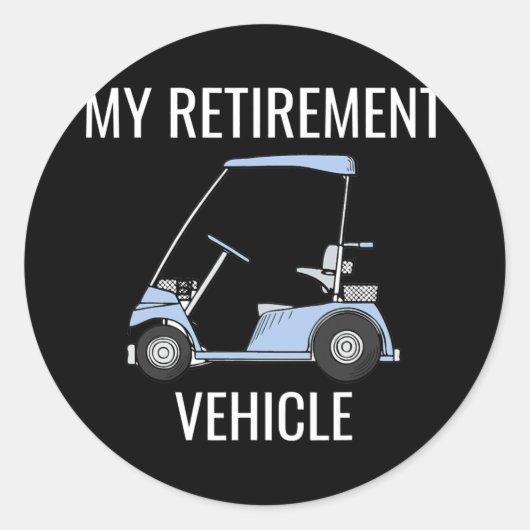 リタイアビークルおもしろいゴルフカート退職した ラウンドシール (正面)