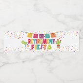 リタイアフィエスタウォーターボトルラベル – 白 ペットボトルラベル (シングルラベル)