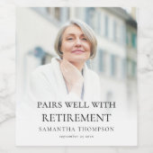 リタイアフォトオーバーレイとペア ワインラベル (シングルラベル)