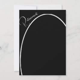 リタイアフォトモノクロエレガントシック 招待状