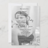 リタイアフォトモノクロエレガントシック 招待状 (裏面)