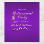 リタイアフォーマルクラシックンシャンパングラス ワインラベル (シングルラベル)