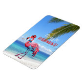 リタイアフラミンゴへの応援オン熱帯ビーチ マグネット (左側)