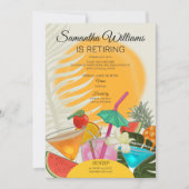 リタイアフレアトロピカルビーチカクテルパーティー 招待状 (正面)