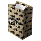 リタイアブラックアンティーク車の中抱き枕 ミディアムペーパーバッグ (正面アングル)